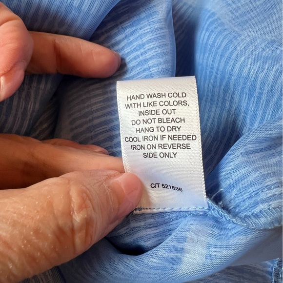 Just…Taylor Fit and Flare Sleeveless Blue and Cream Above The Knee Size 12P - Picture 11 of 14